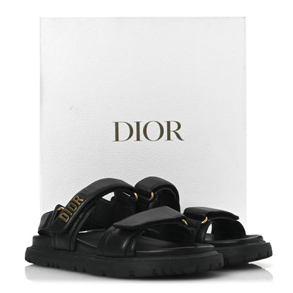 Christian Dior Lambskin Dioract 10mm Sandals 39 Black 15 of 15