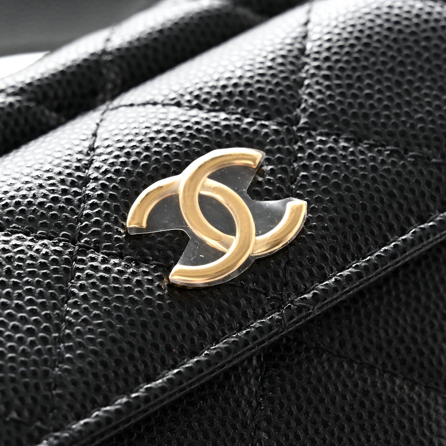 Chanel Caviar Quilted Polly Pocket Pouch Hobo Black 10 of 11