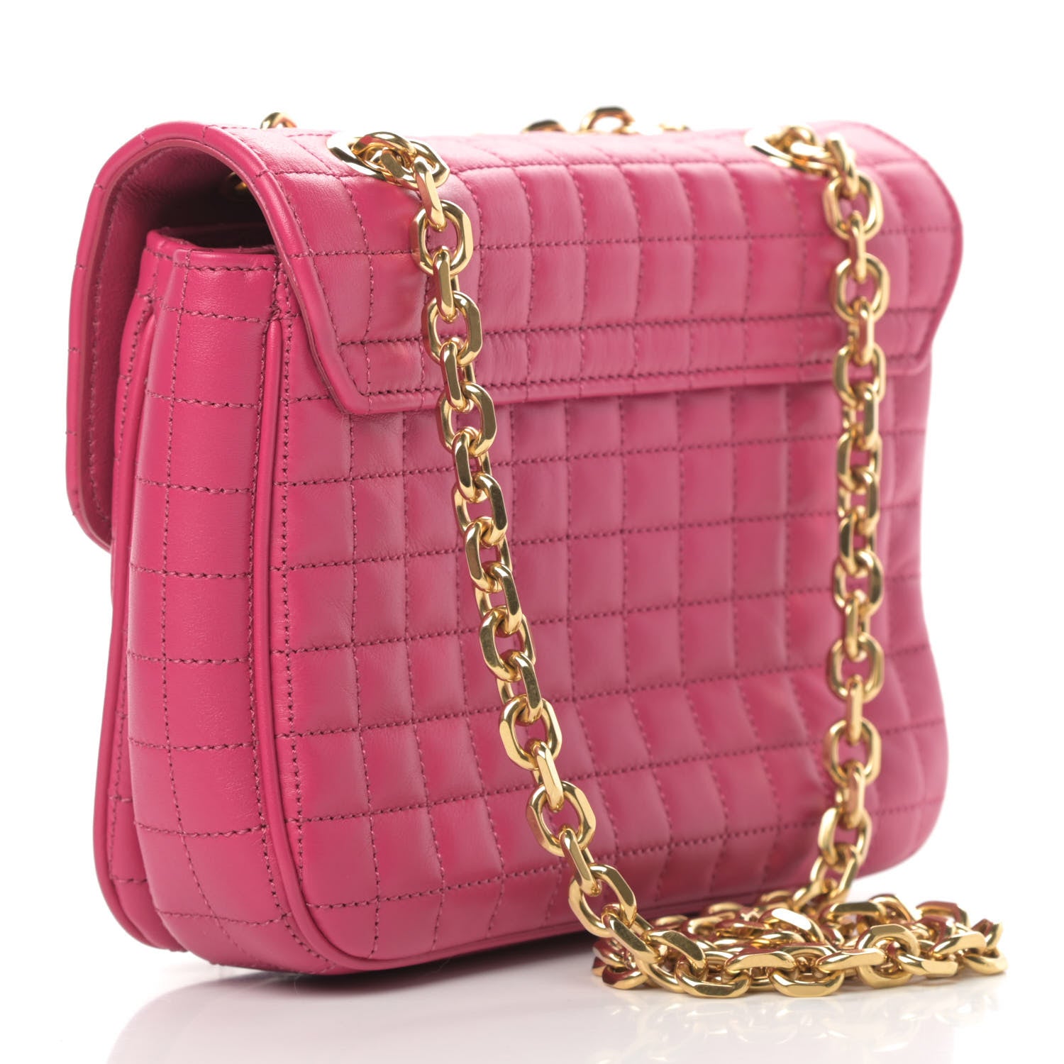 Celine Calfskin Quilted Small C Bag Pink 3 of 13