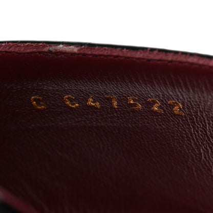 Chanel Lambskin Patent Calfskin CC Thong Sandals 37 Burgundy Black 7 of 9