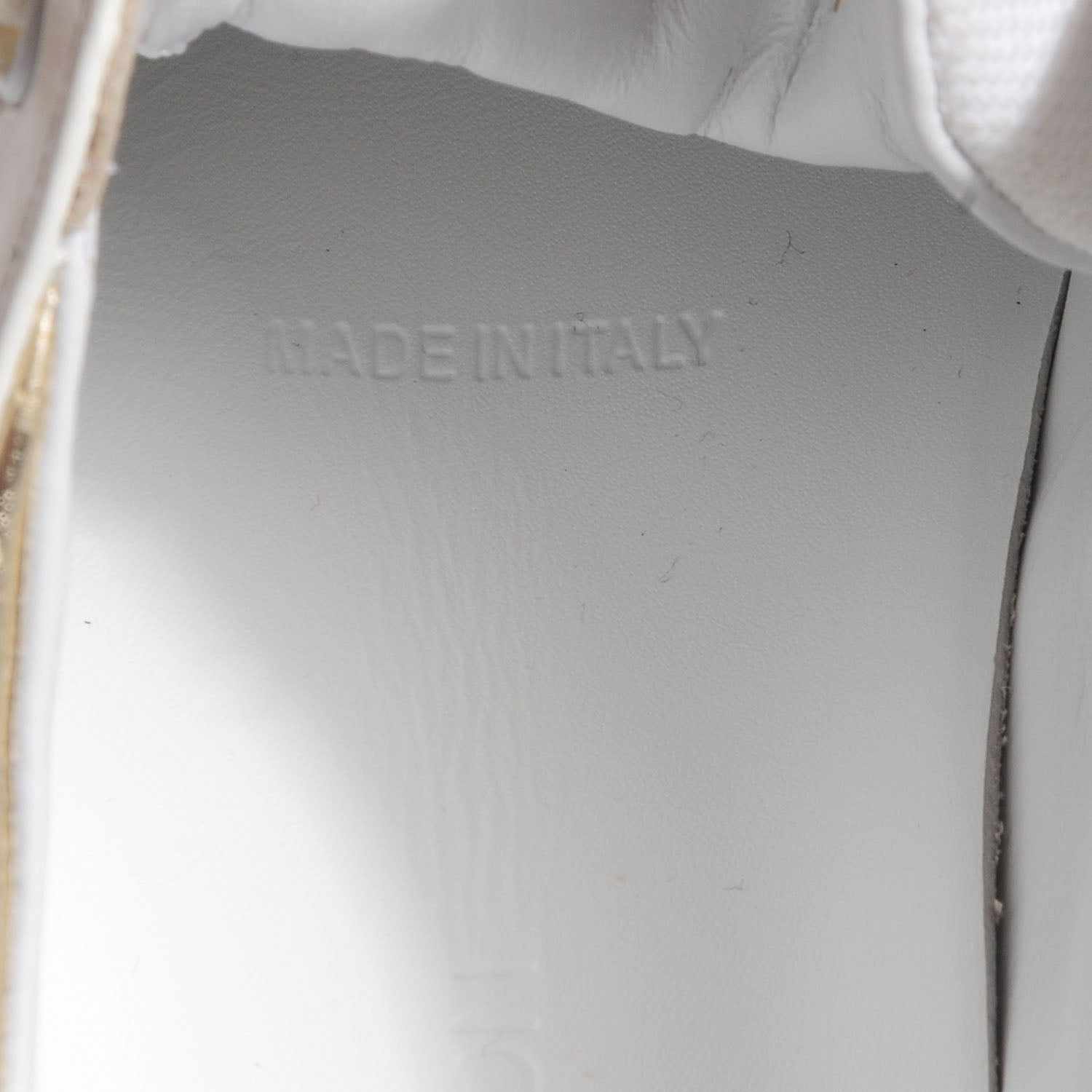 Louis Vuitton Calfskin Embossed Monogram Street Children Kid's Sneakers 30 US 12.5 Gold White 8 of 8