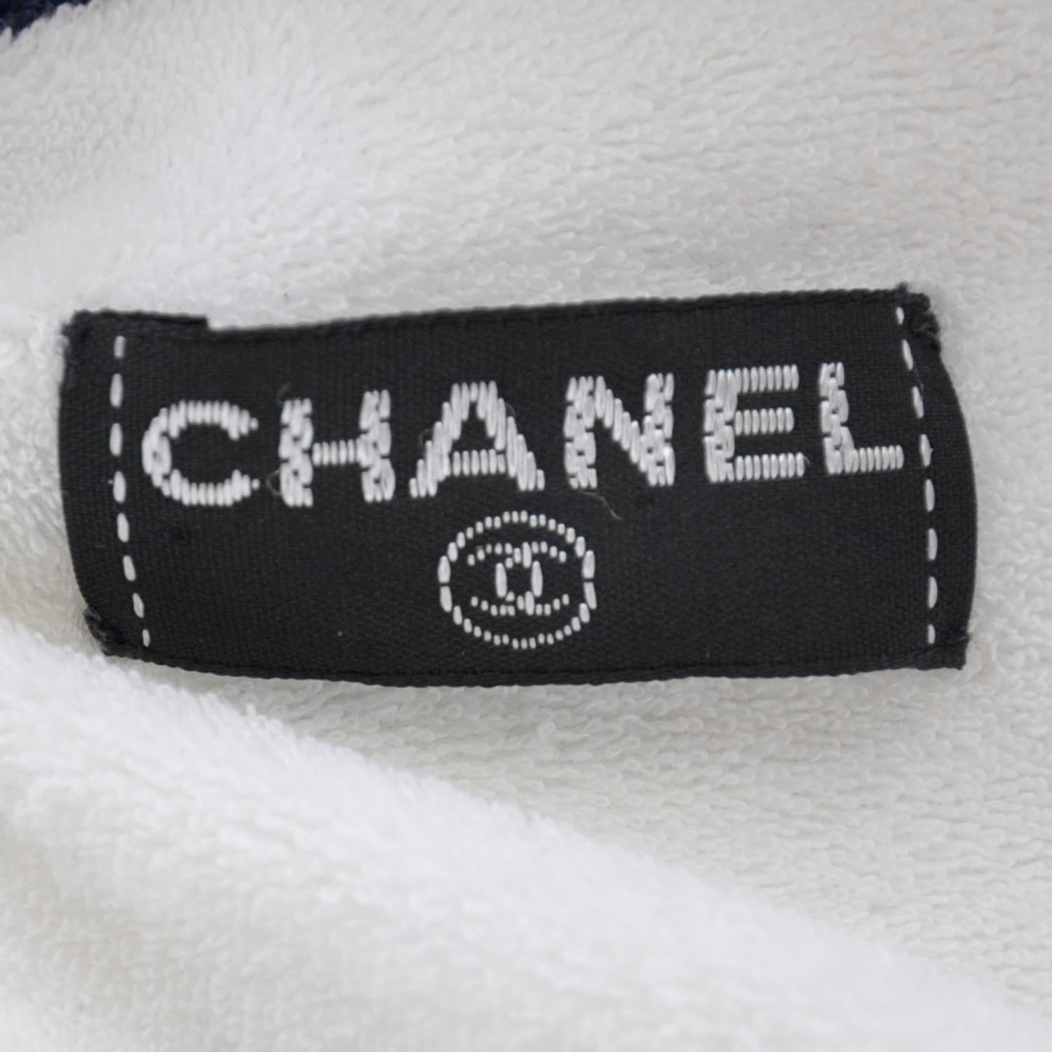 Chanel Terry Cotton Striped Headband and Hair Tie 4 of 7