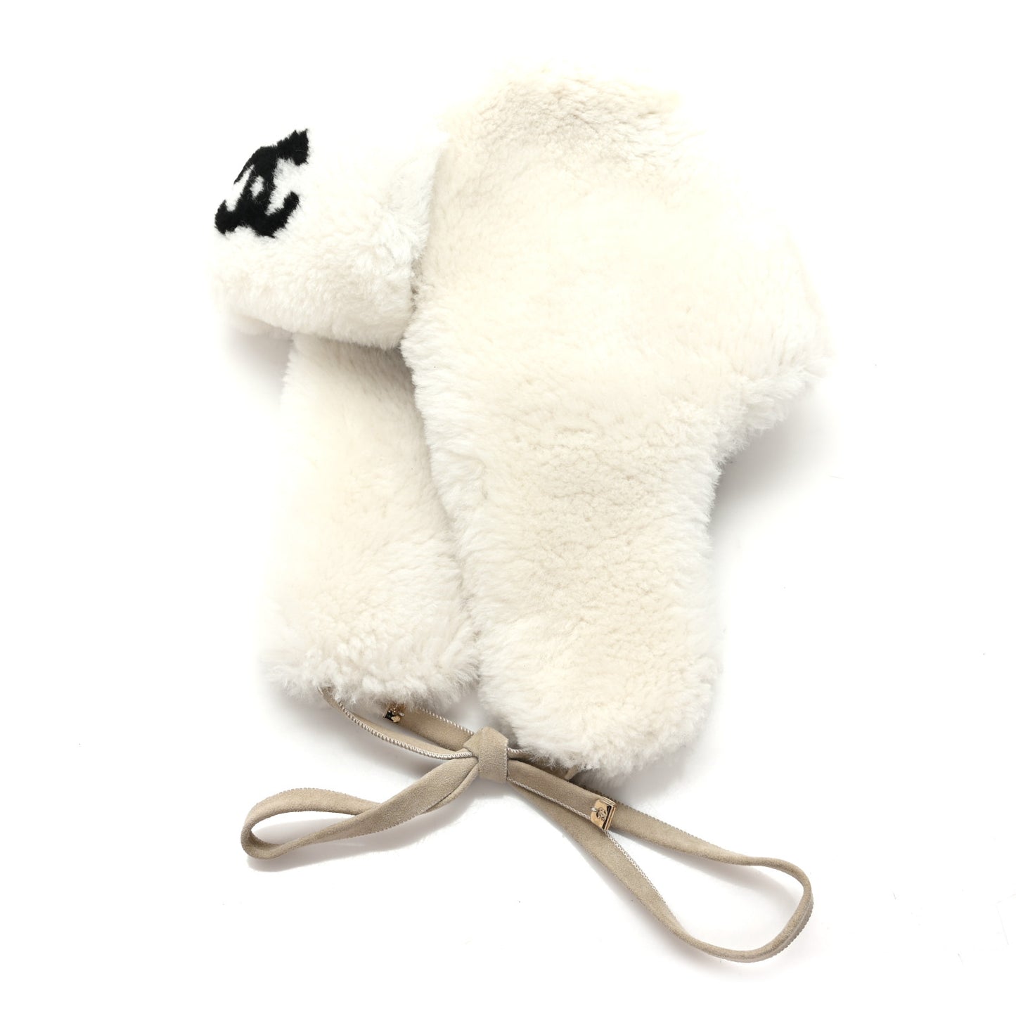 Shearling CC Trapper Hat S White