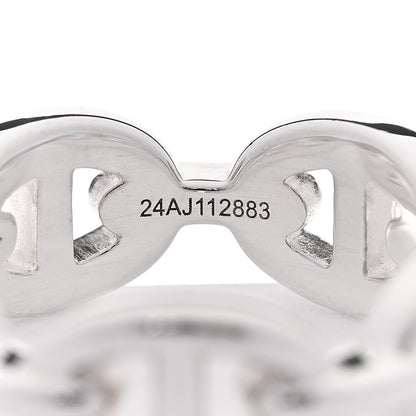 Hermes Sterling Silver PM Chaine d'Ancre Enchainee Band Ring 52 6 7 of 8