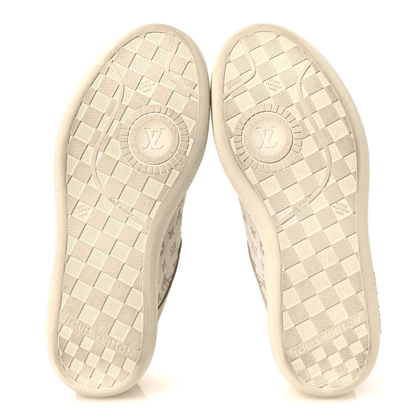Canvas Calfskin Monogram LV Groovy Platform Sneakers 39 Beige