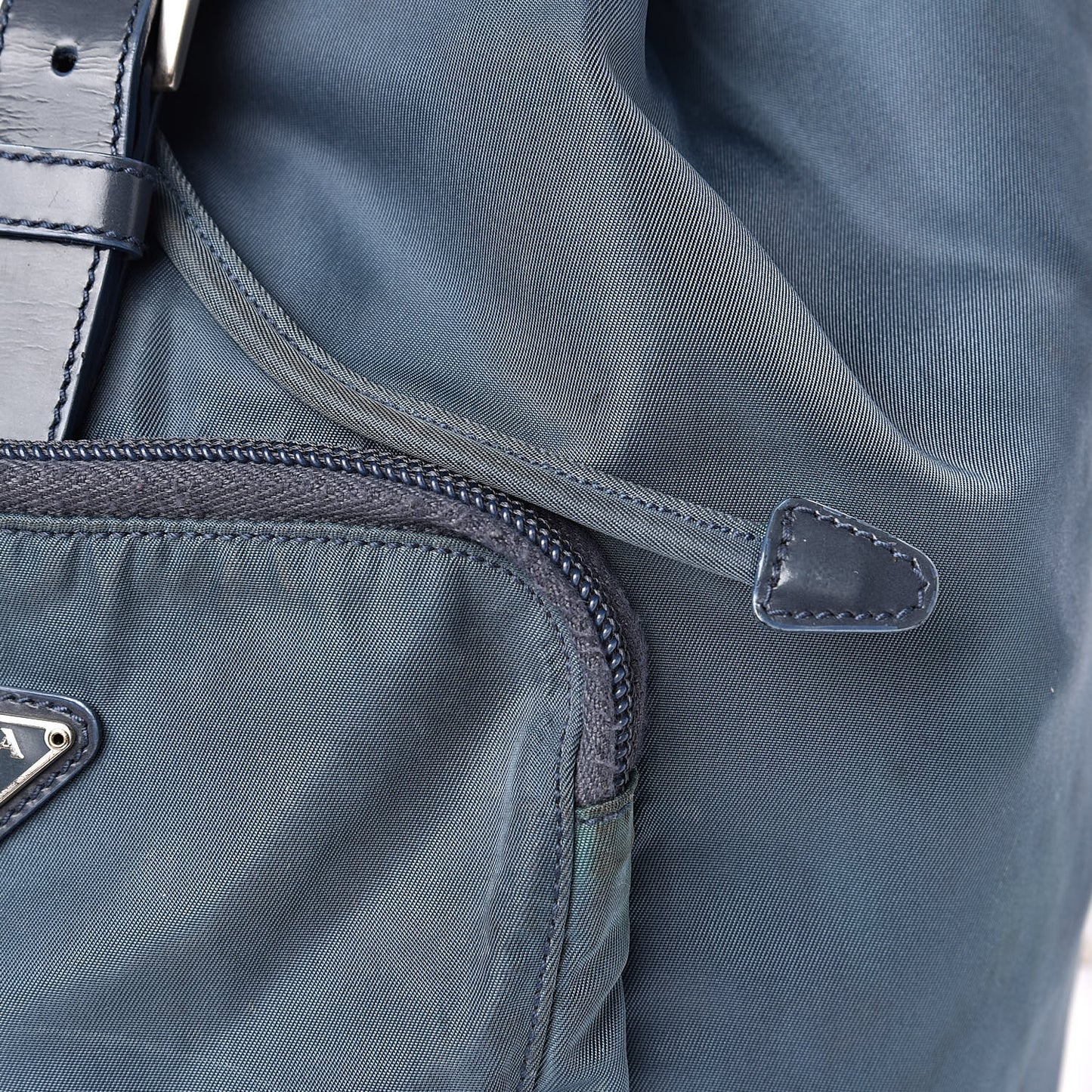 Nylon Vela Cinch Backpack Blue