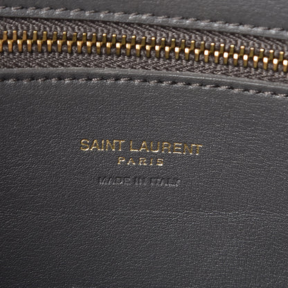 Saint Laurent Calfskin Small Monogram Cabas Grey 8 of 11