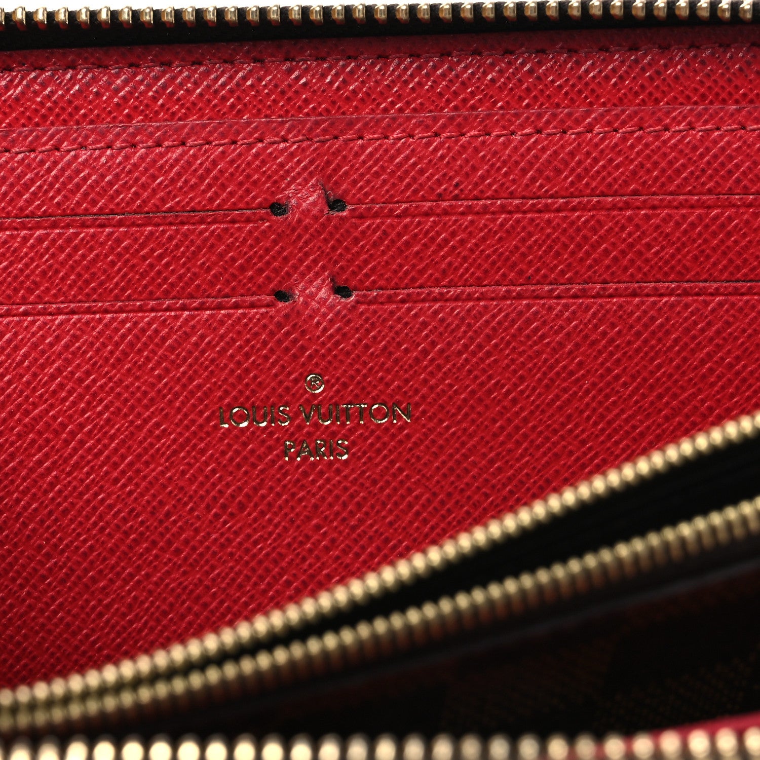 Louis Vuitton Damier Ebene Clemence Wallet Cherry 10 of 14