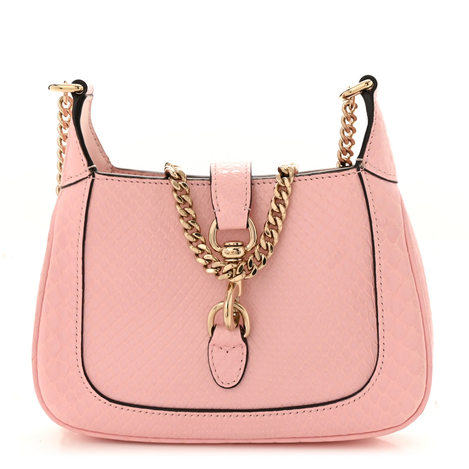 Gucci Snakeskin Mini Jackie Notte Bag Pink 1 of 12