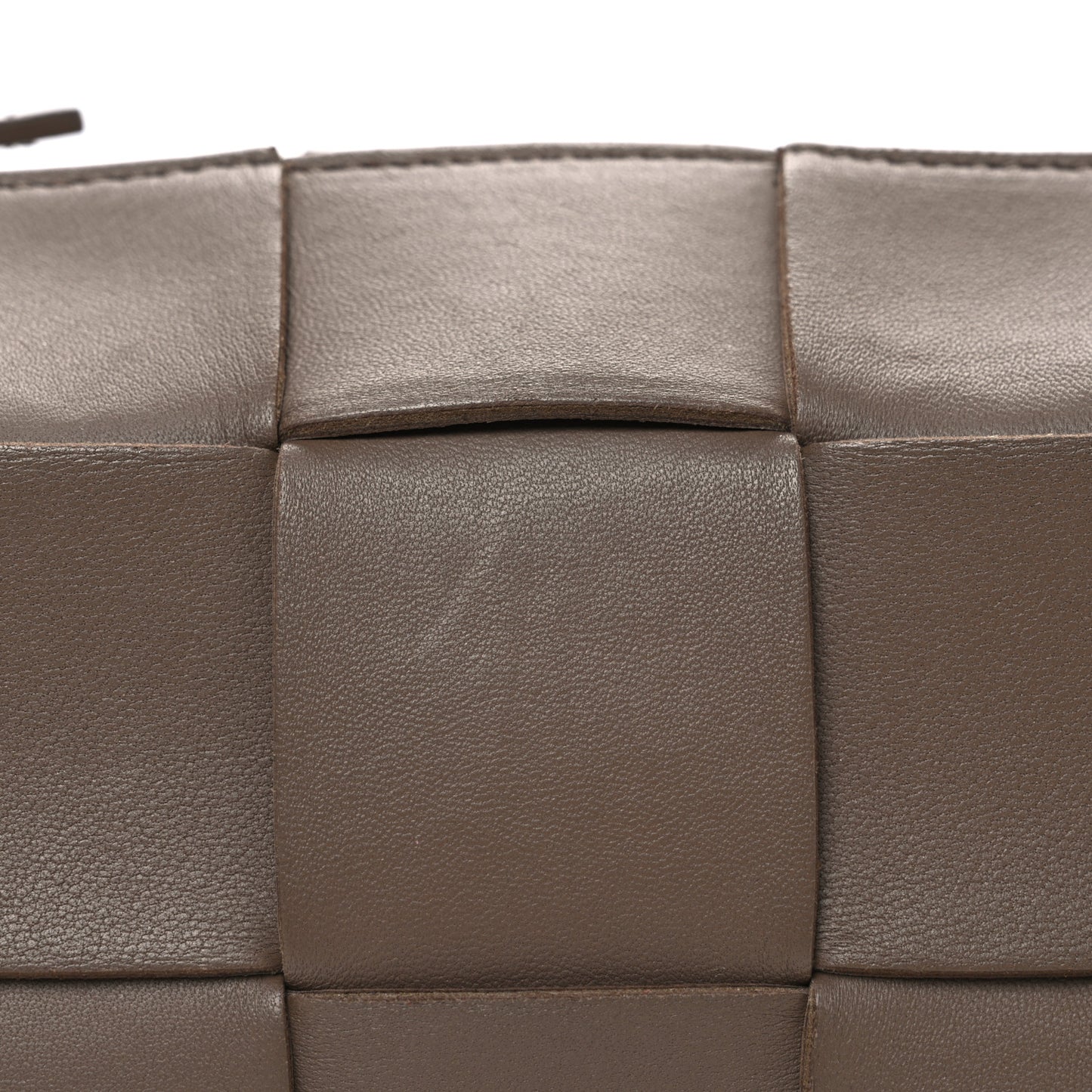 Lambskin Maxi Intrecciato Small Brick Cassette Bag Light Brown