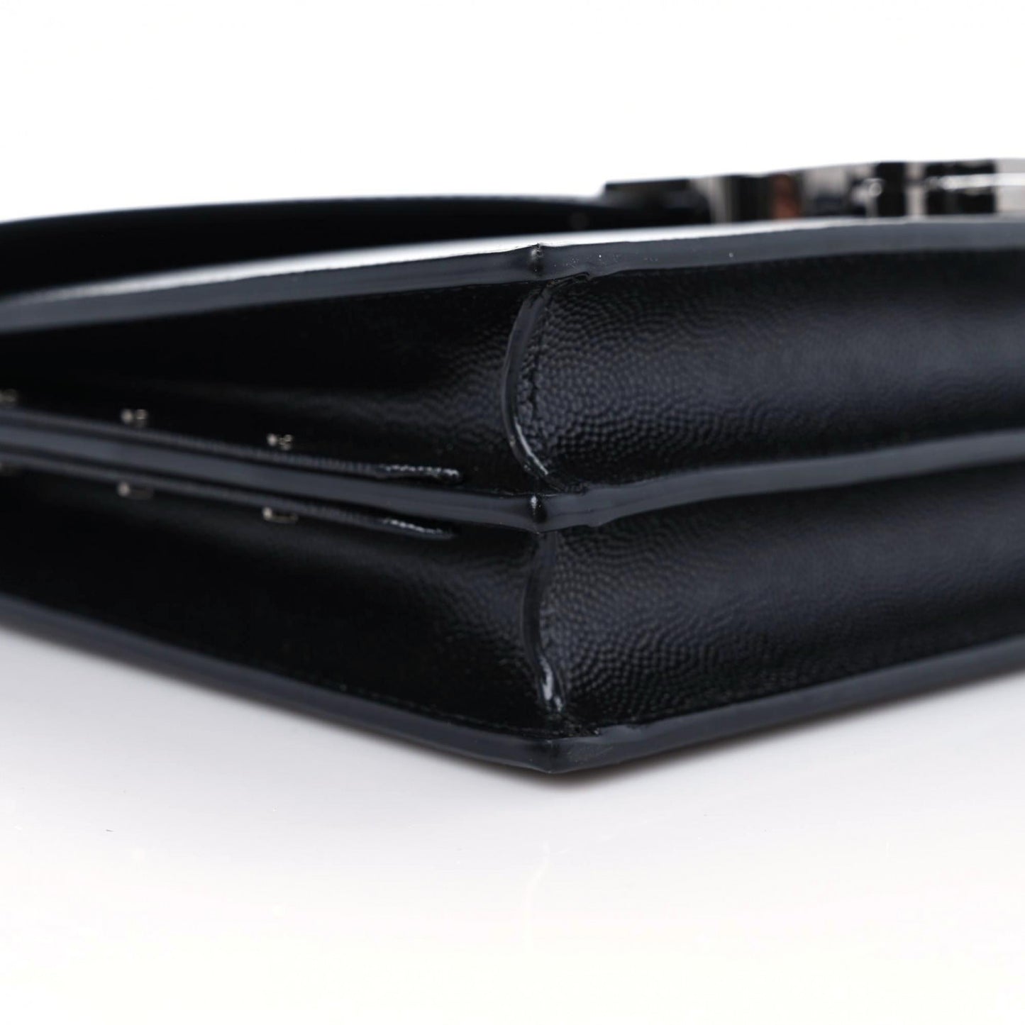 Grain De Poudre Monogram Cassandra Clasp Bag Black