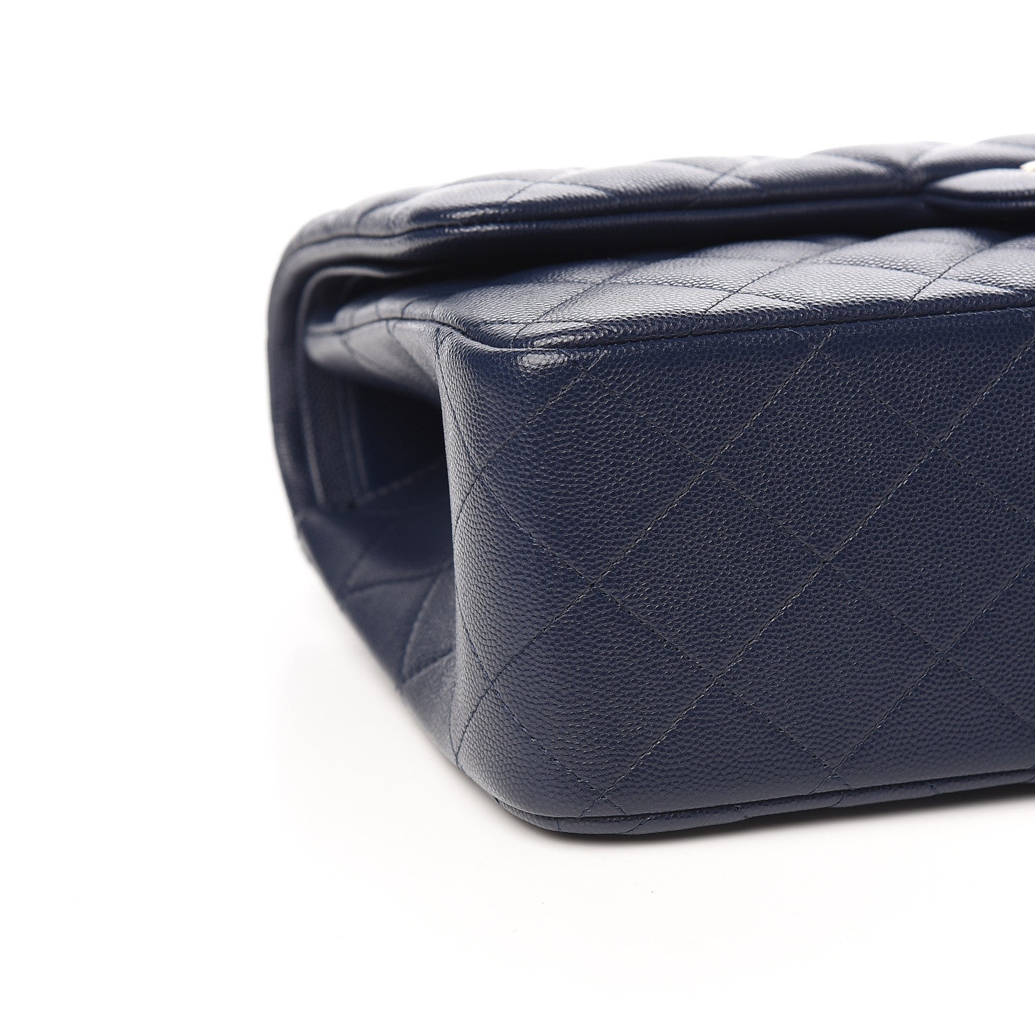 Chanel Caviar Quilted Jumbo Double Flap Navy Blue 7 of 10