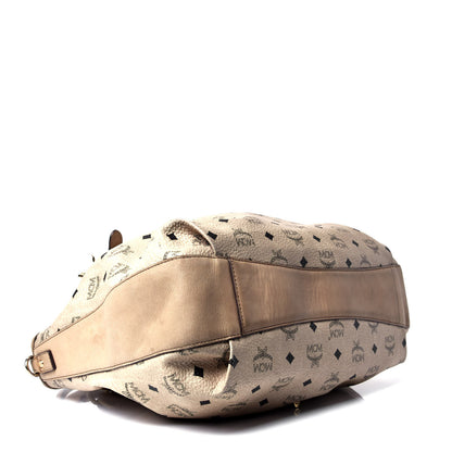 MCM Visetos Medium Drawstring Shopper Beige 3 of 5