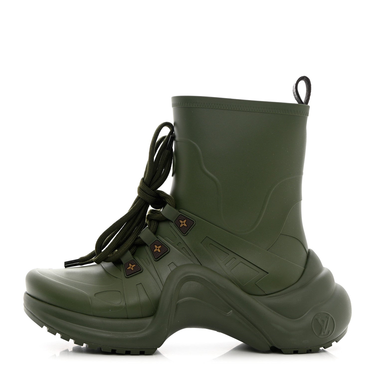 Louis Vuitton Mat Rubber Monogram LV Archlight Sneaker Boots 37 Kaki 1 of 10