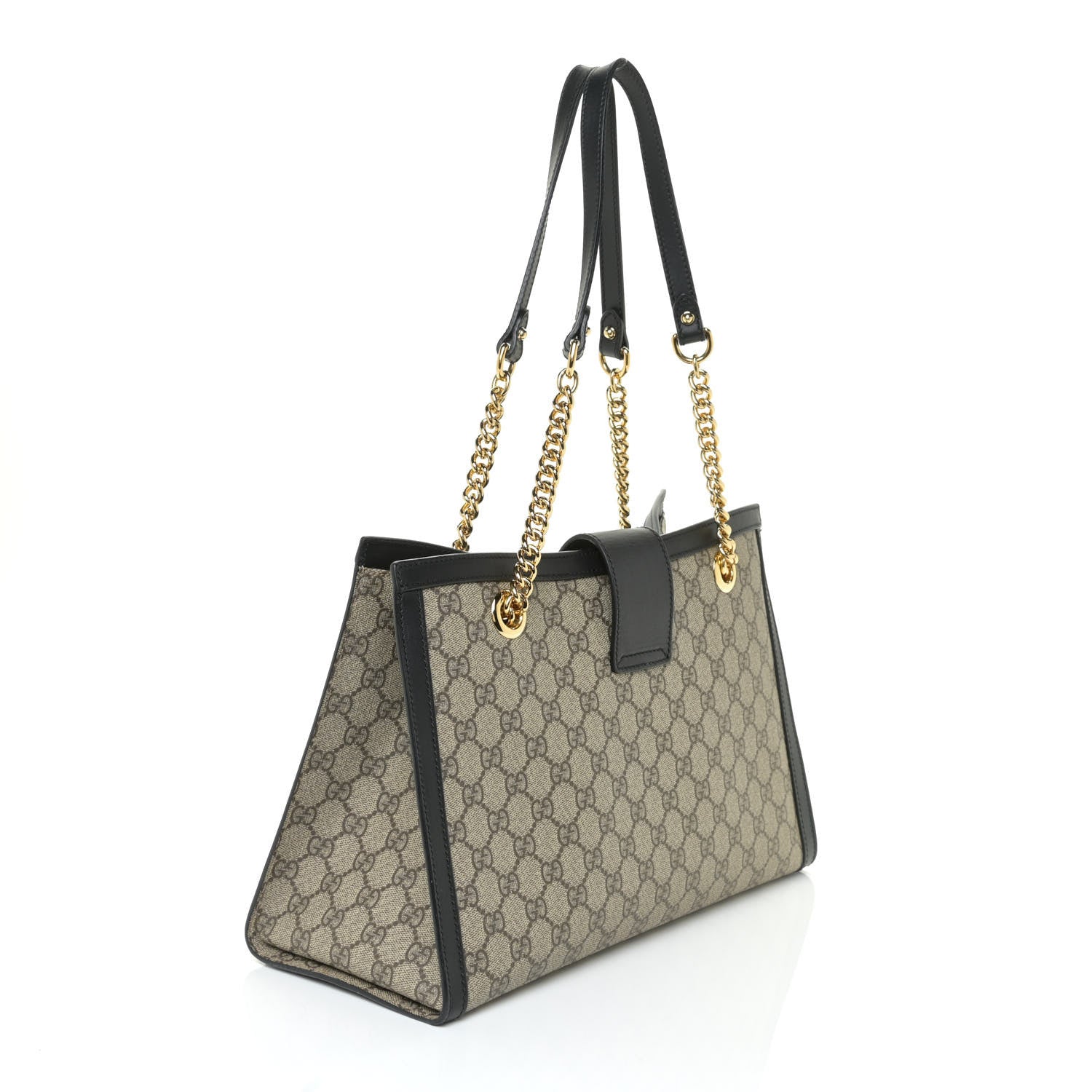 Gucci GG Supreme Monogram Medium Padlock Tote Black 3 of 10
