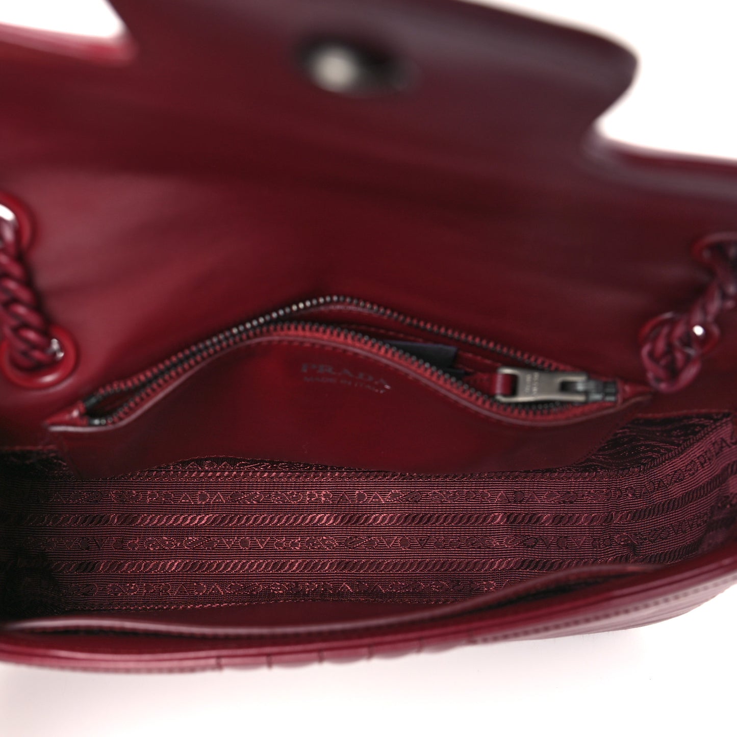 Soft Calfskin Impunture Diagramme Medium Chain Flap Shoulder Bag Cerise