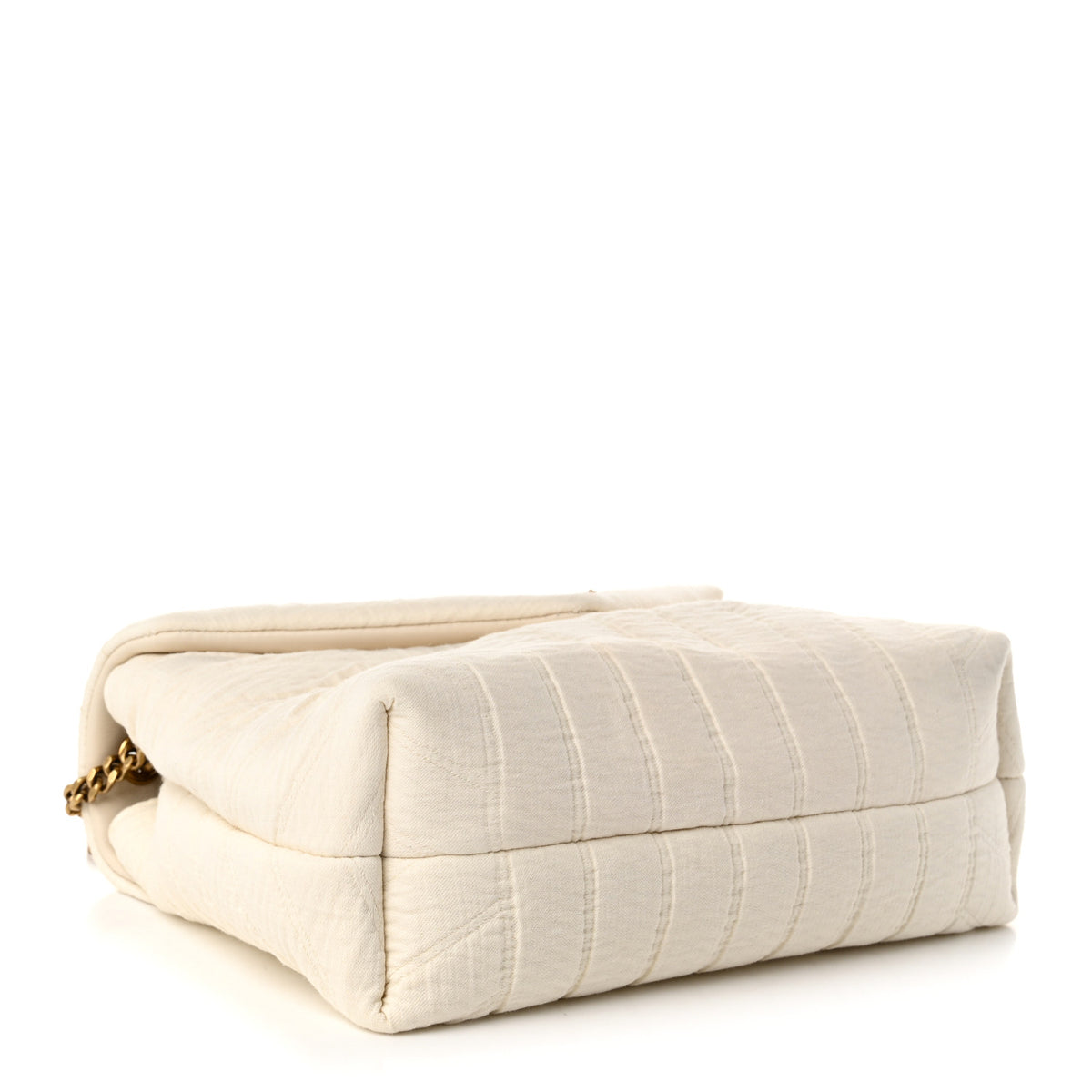 Cotton Gauze Y Quilted Monogram Small Loulou Chain Satchel Vanilla Ice