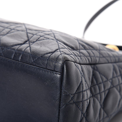 Christian Dior Lambskin Cannage Medium Lady Dior Navy Blue 10 of 21