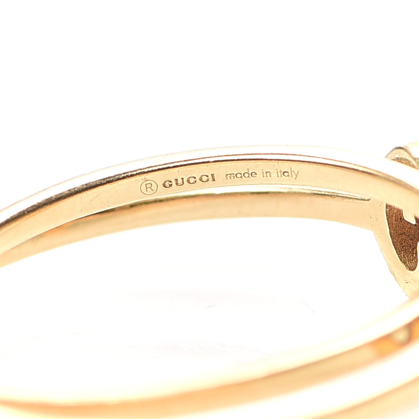 18K Yellow Gold Double Connected Ring Set 53 6.25