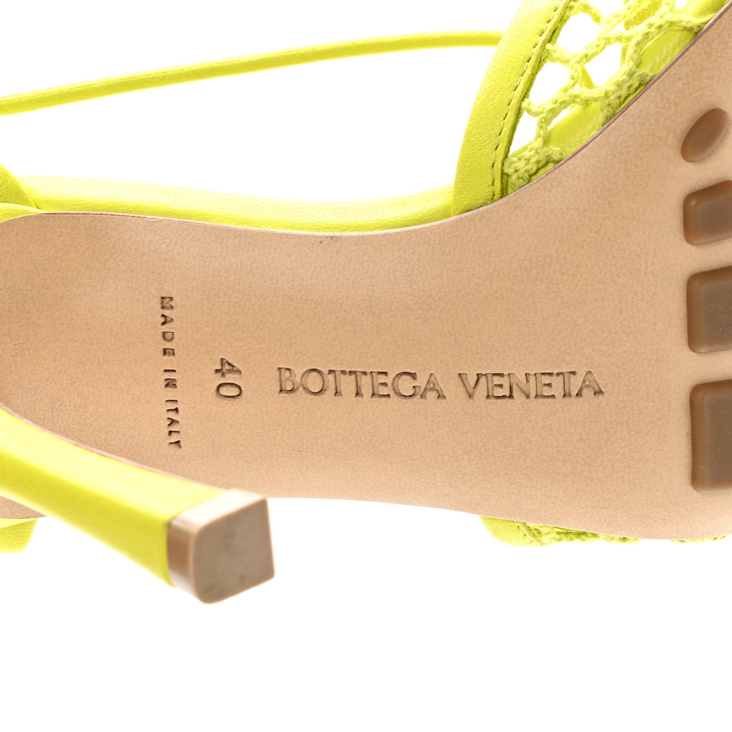 Mesh Nappa Stretch Ankle Tie Sandals 40 Kiwi