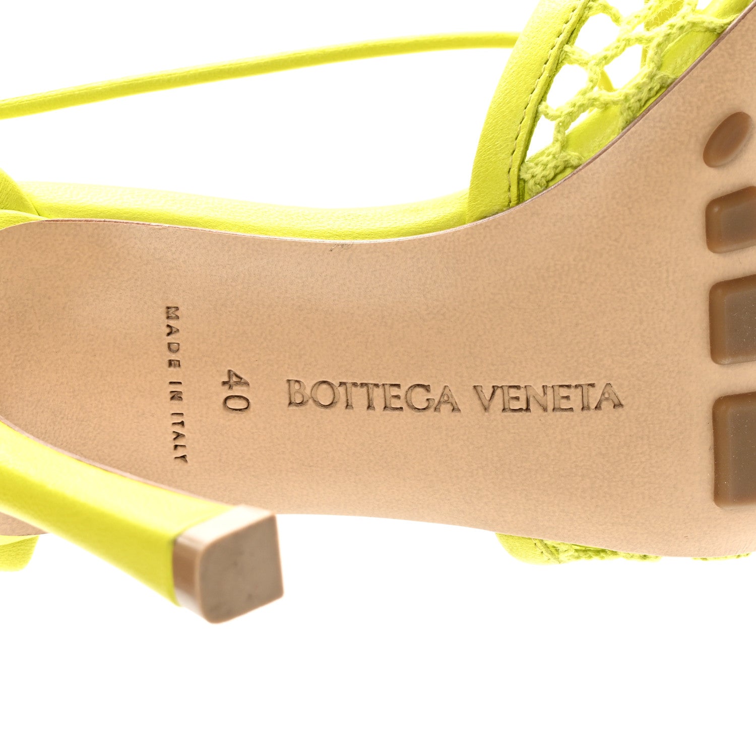 Bottega Veneta Mesh Nappa Stretch Ankle Tie Sandals 40 Kiwi 7 of 7