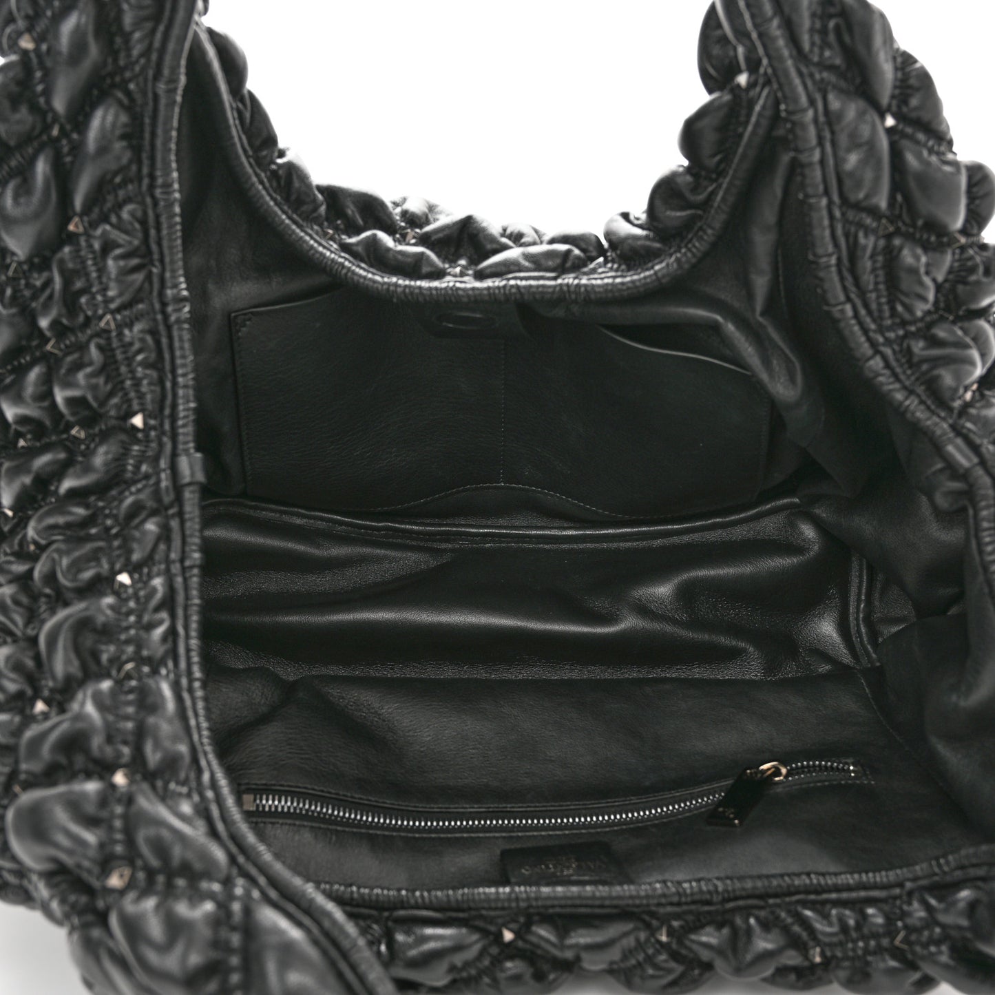Nappa Spikeme Hobo Bag Black