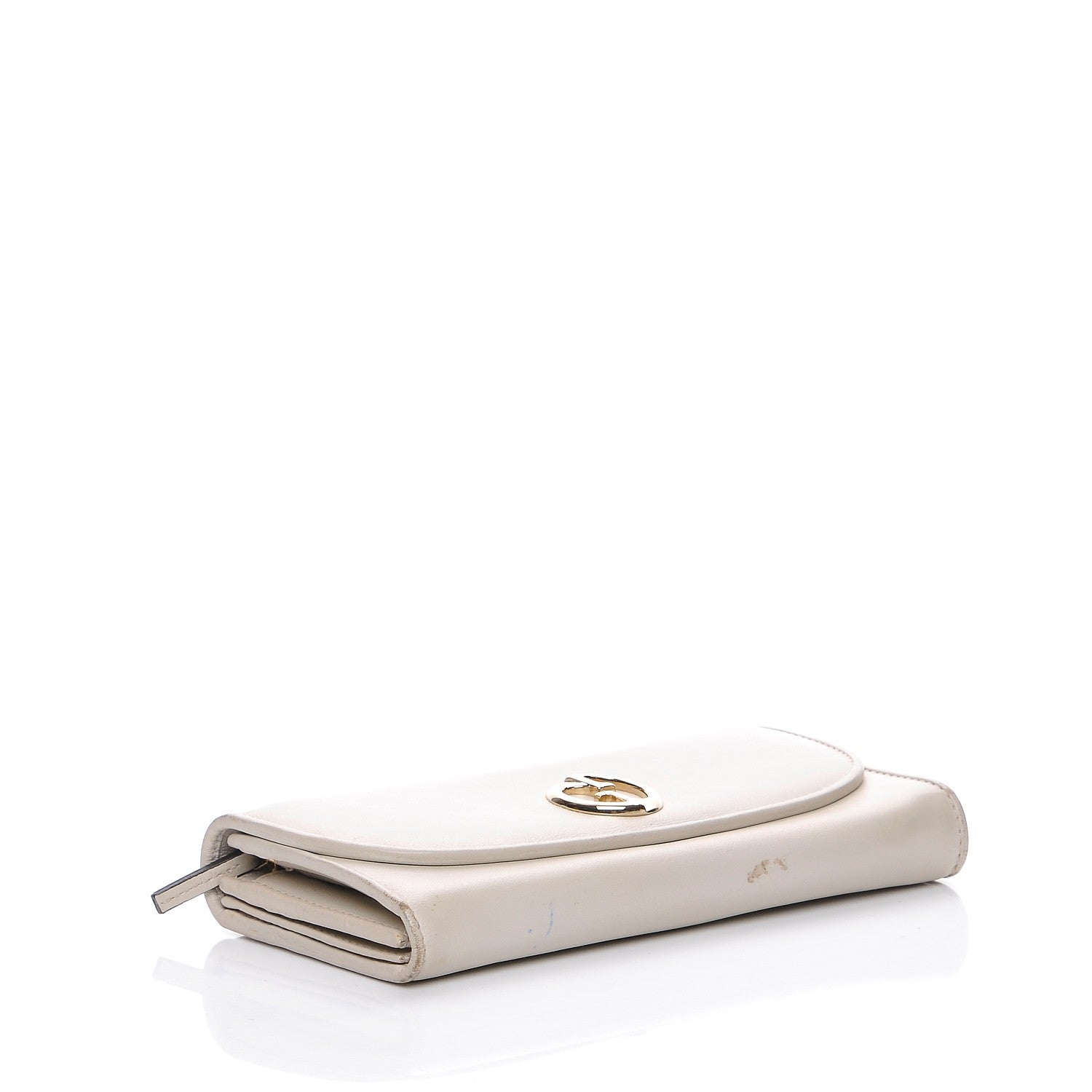 Gucci Calfskin 1973 Continental Clutch Wallet Off White 7 of 12