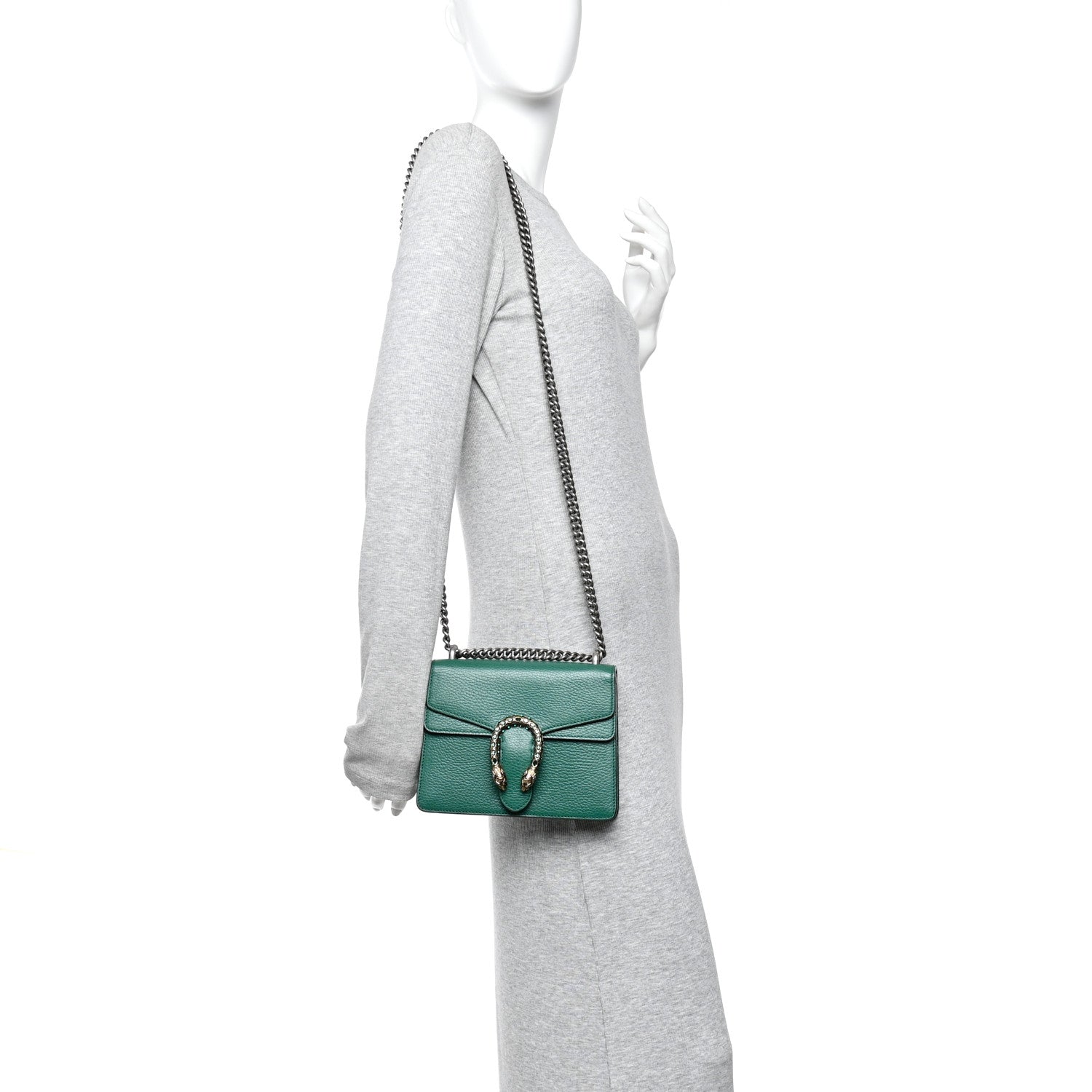 Gucci Calfskin Mini Dionysus Shoulder Bag Emerald 2 of 10