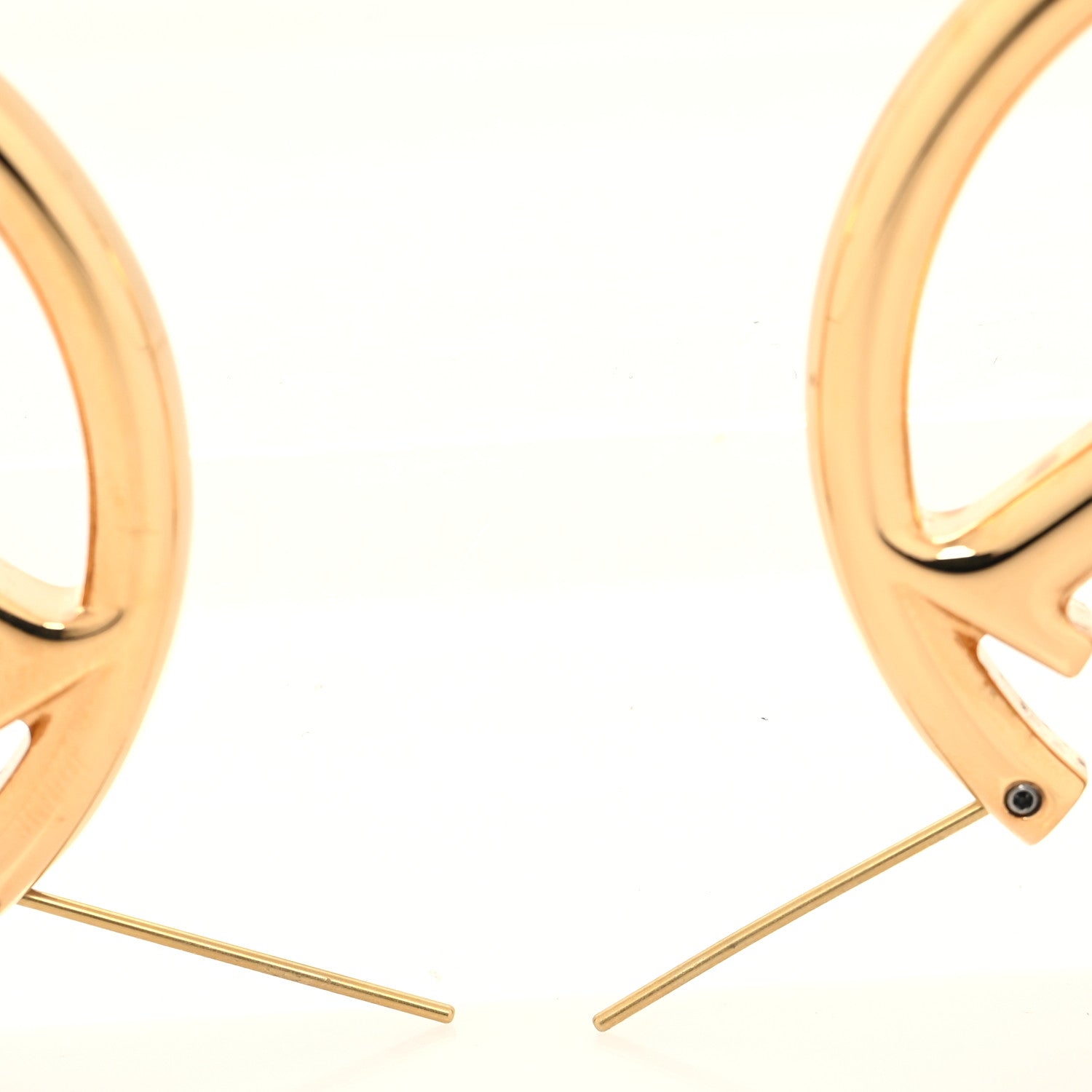 Louis Vuitton Metal Louise Hoop Earrings Gold 3 of 4