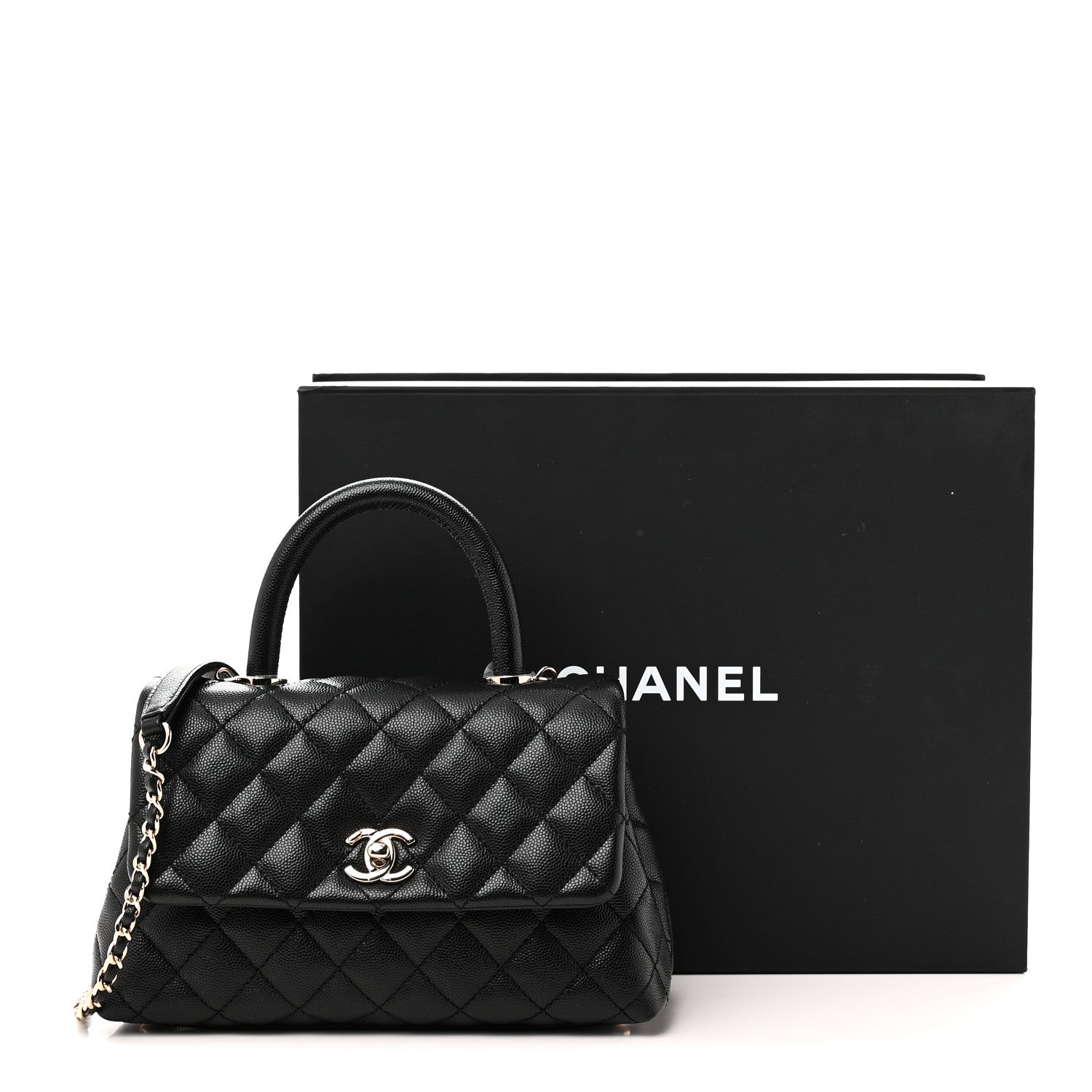 Chanel Caviar Quilted Mini Coco Handle Flap Black 11 of 11