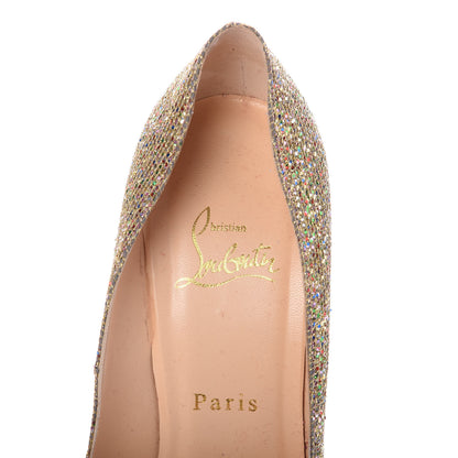 Christian Louboutin Glitter Bibi 140 Pumps 38 Gold 7 of 9
