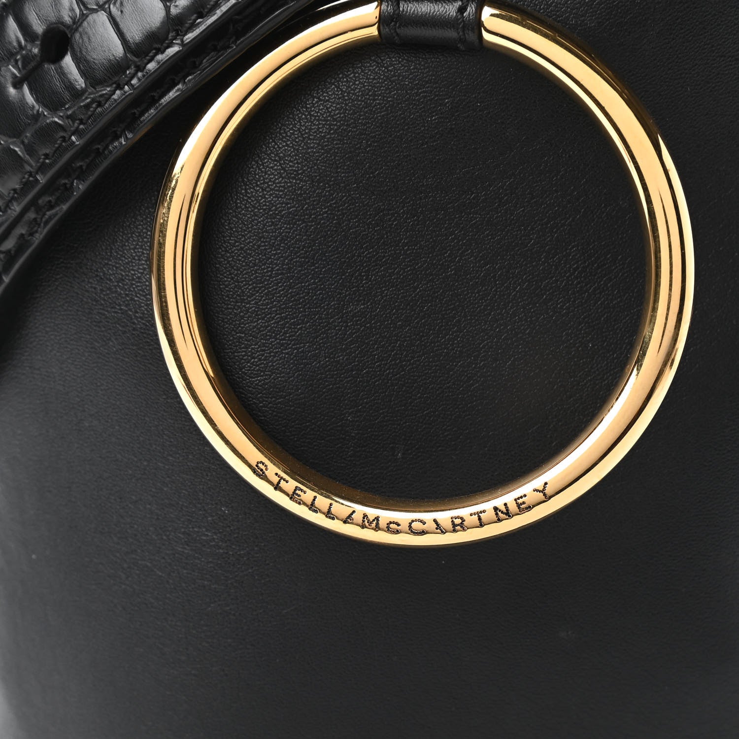 Stella McCartney Alter Nappa Medium Ring Bucket Bag Black 9 of 9