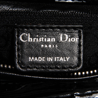Christian Dior Patent Cannage Medium Lady Dior Black 6 of 8