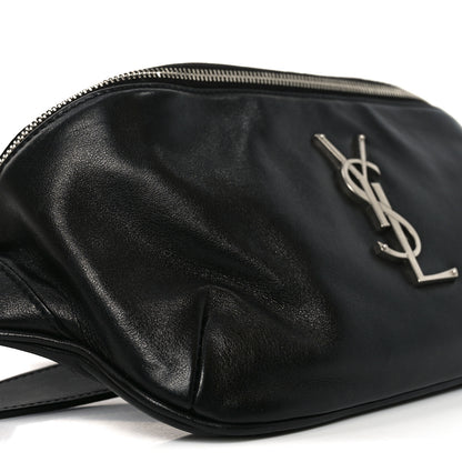 Saint Laurent Lambskin Monogram Belt Bag Black 8 of 9