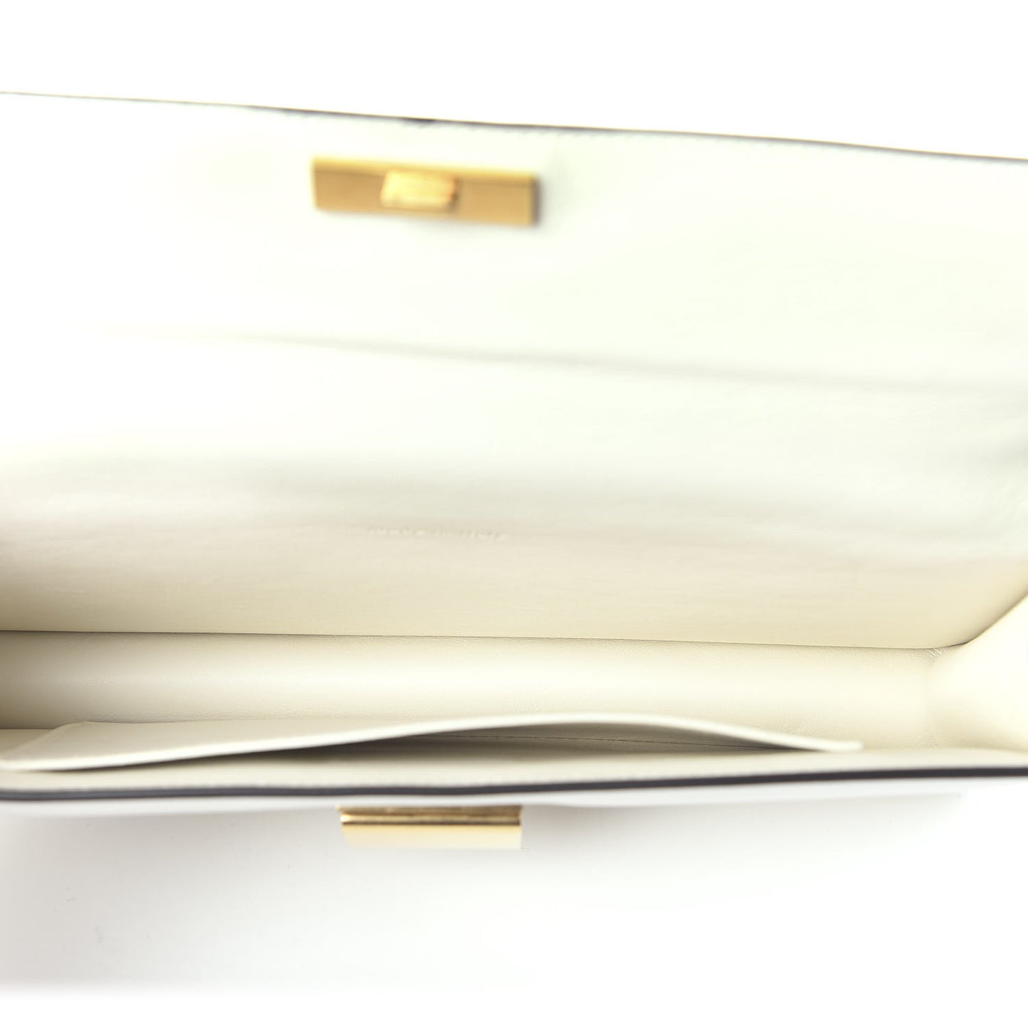 Natural Calfskin Bicolor Clutch White Claycourt
