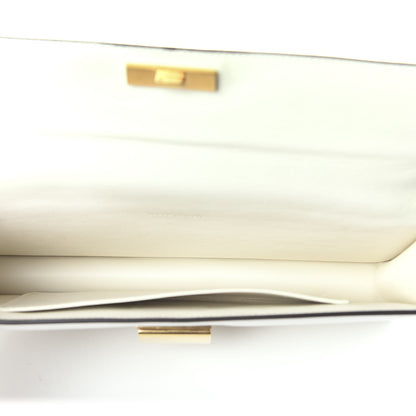 Celine Natural Calfskin Bicolor Clutch White Claycourt 4 of 7