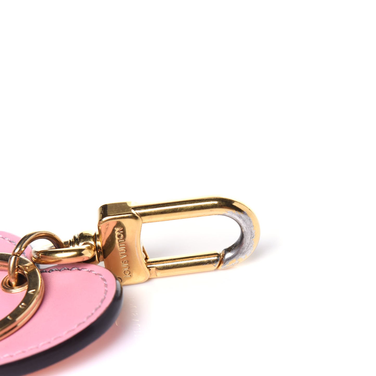 Vernis Degrade Love Lock Heart Key Holder Bag Charm Pink White