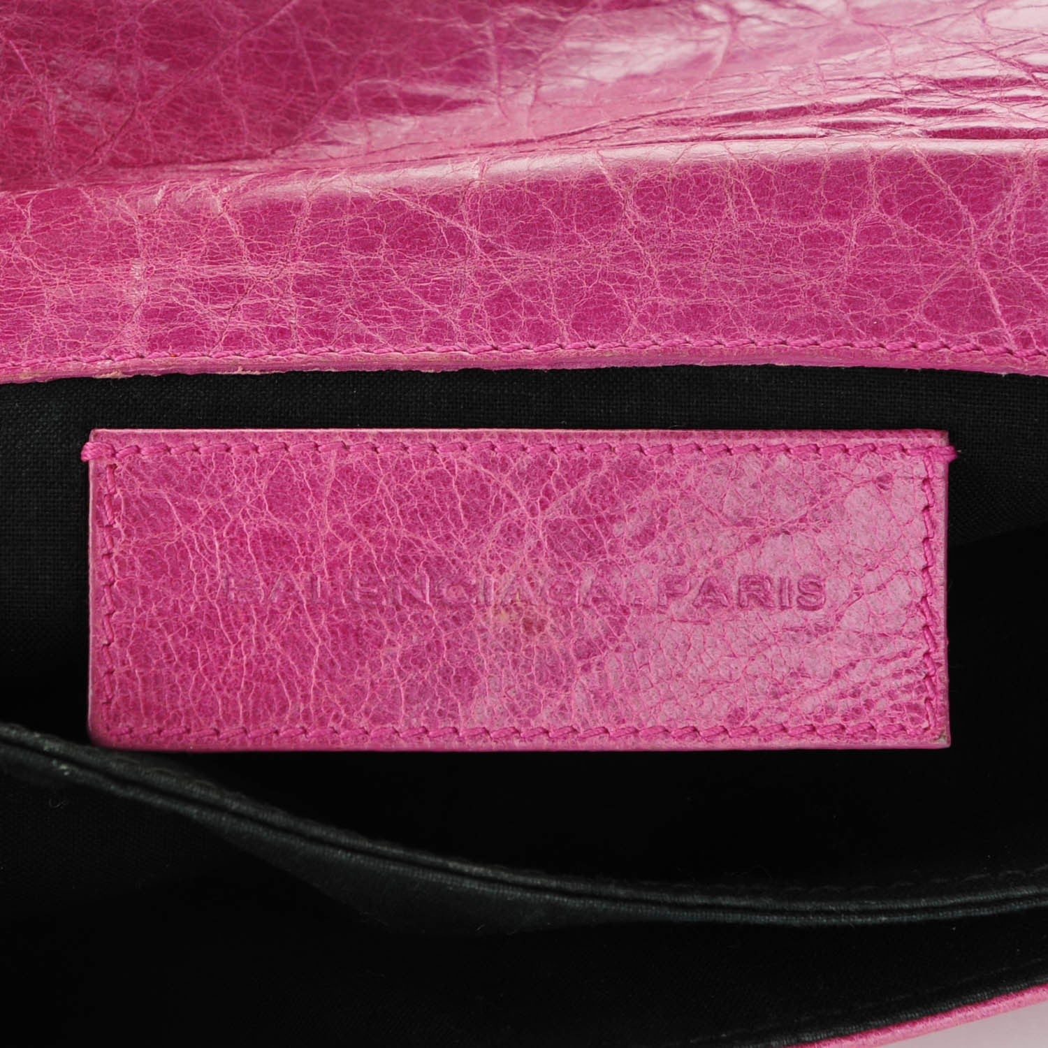 Balenciaga Agneau Giant 21 Gold Hardware Envelope Clutch Magenta 6 of 7