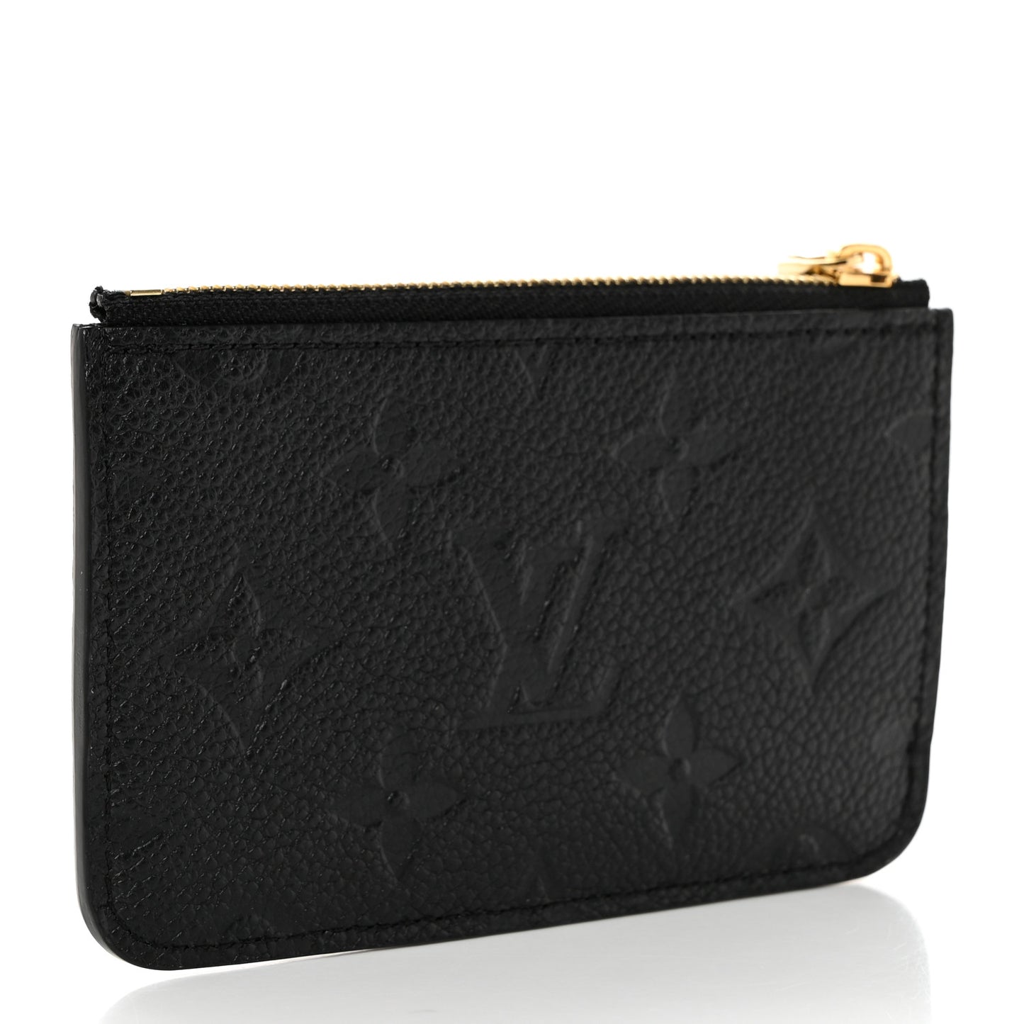 LOUIS VUITTON Empreinte Monogram Zipped Romy Card Holder Black