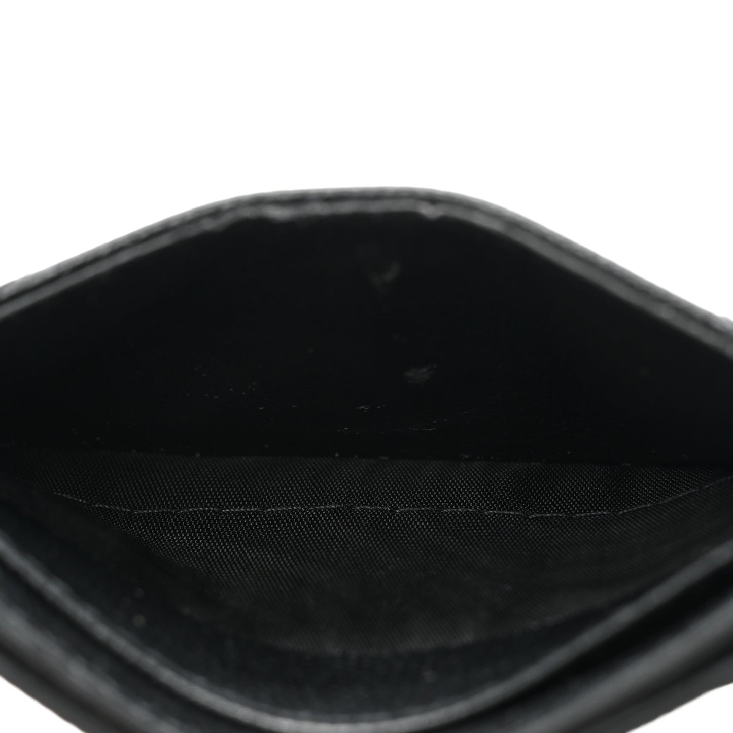 Grain De Poudre Matelasse Chevron Monogram Credit Card Case Black