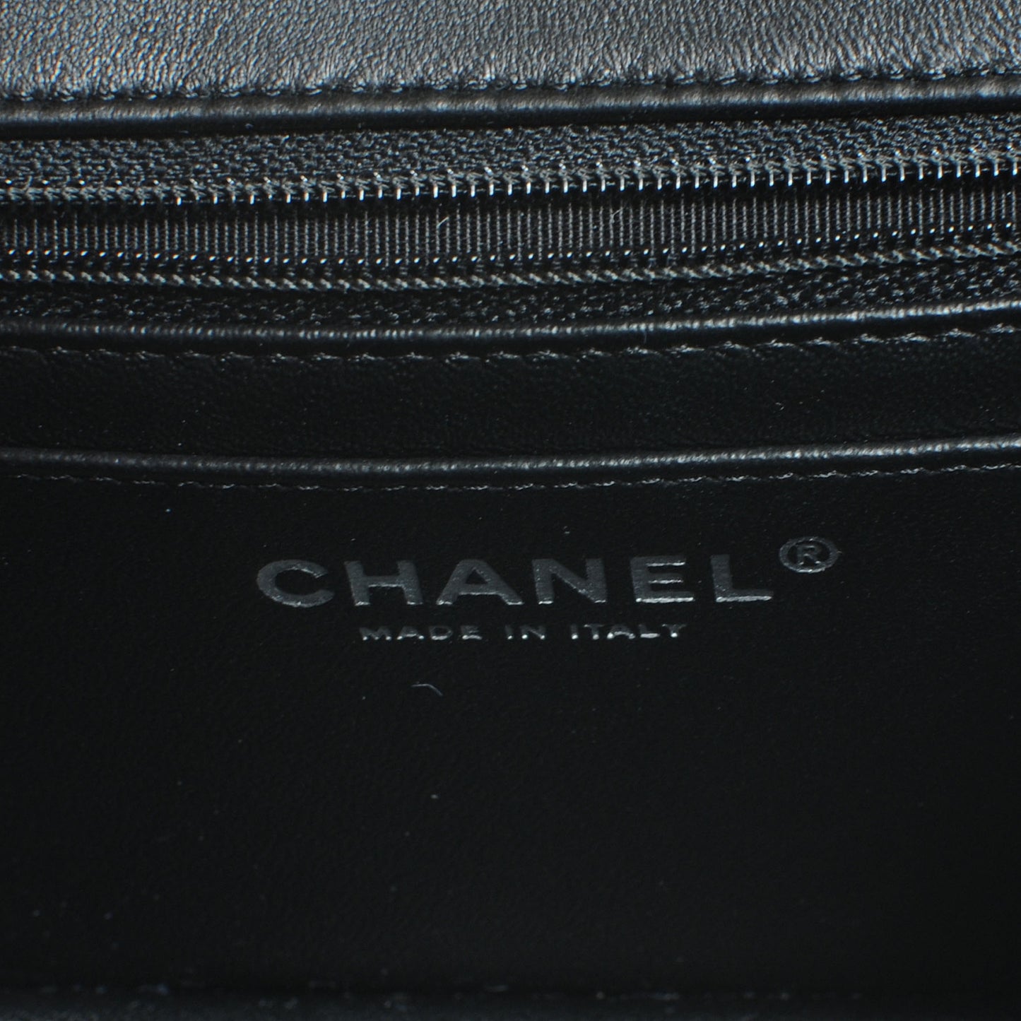 Lambskin Quilted Mini Square Flap Black