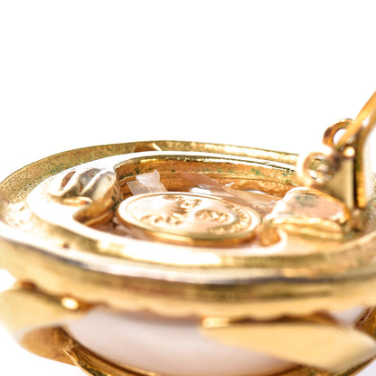 Chanel Pearl CC Clip On Earrings Gold 7 of 8