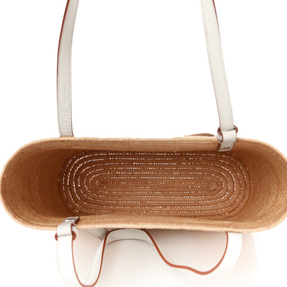 Loewe Raffia Square Basket Tote Bag Natural White 5 of 9