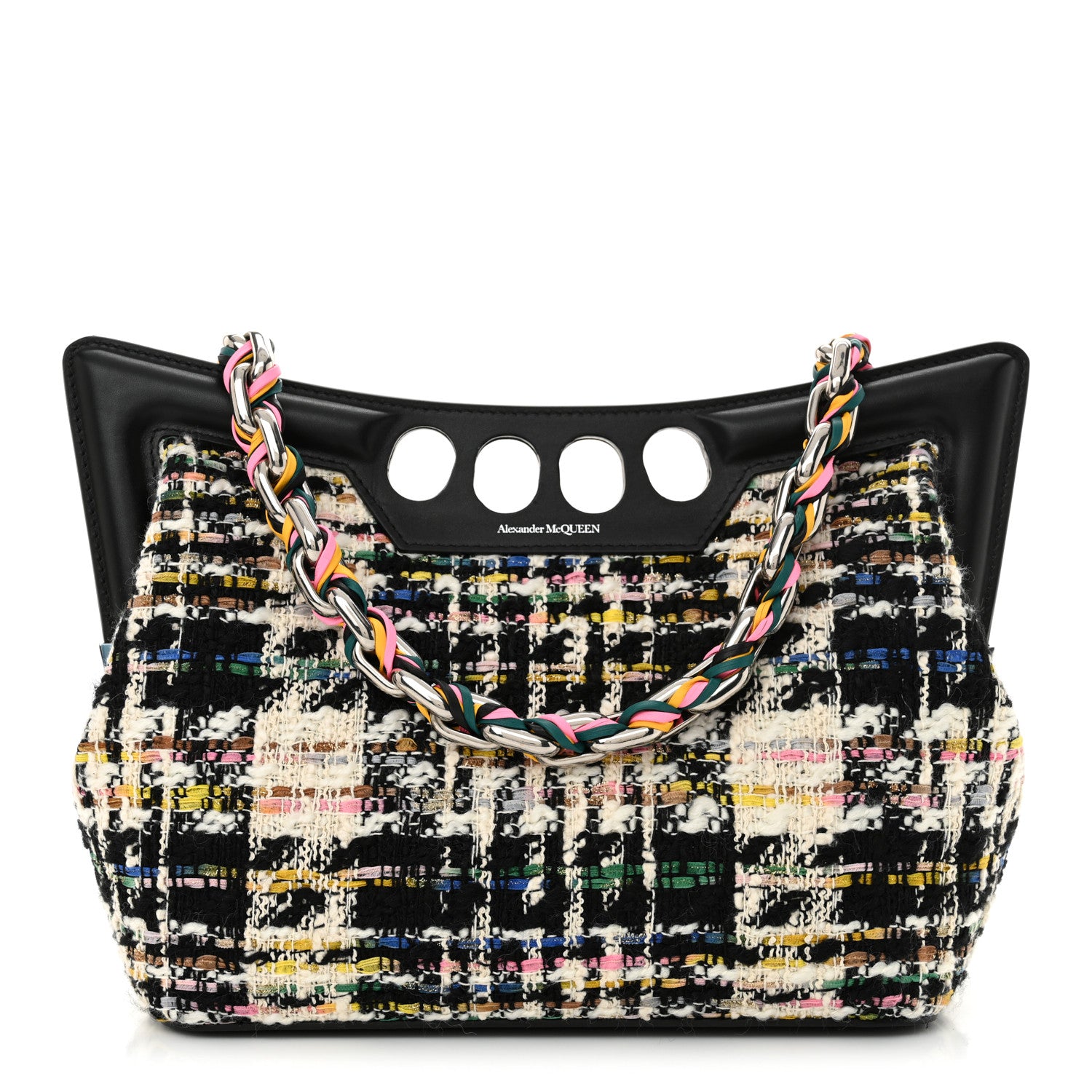 Alexander McQueen Tweed The Peak Small Chain Bag Multicolor 1 of 12