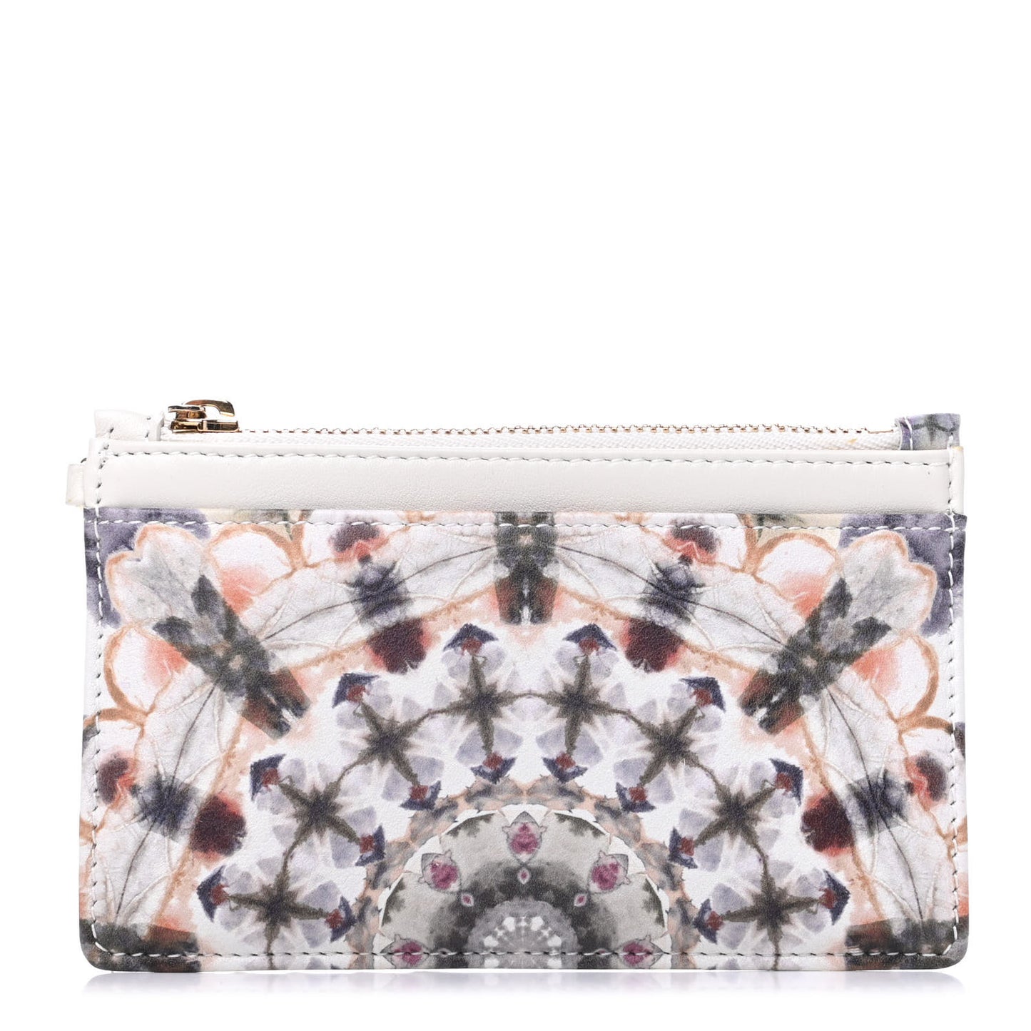 Calfskin Printed KaleiDiorscopic Card Holder Multicolor