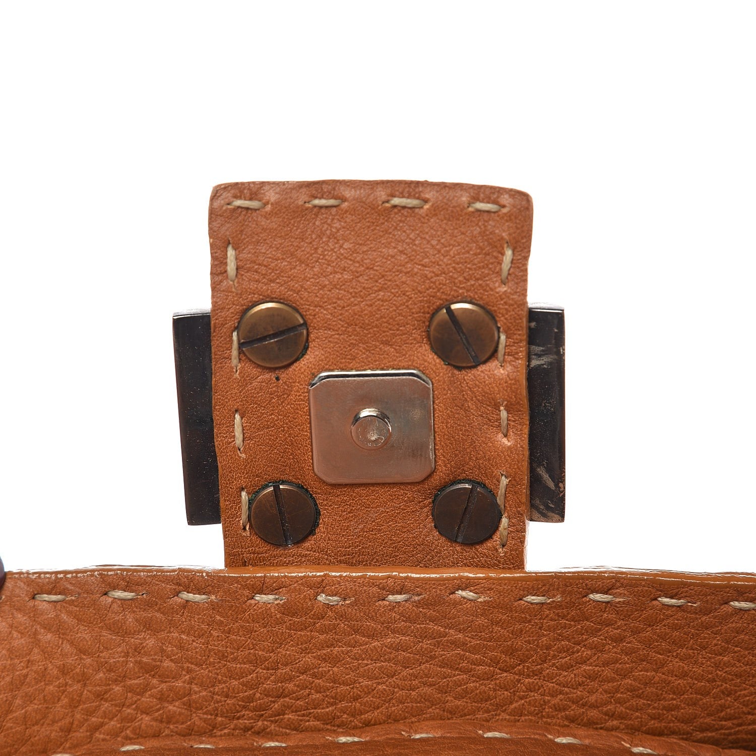 Fendi Calfskin Selleria Baguette Tan 7 of 9