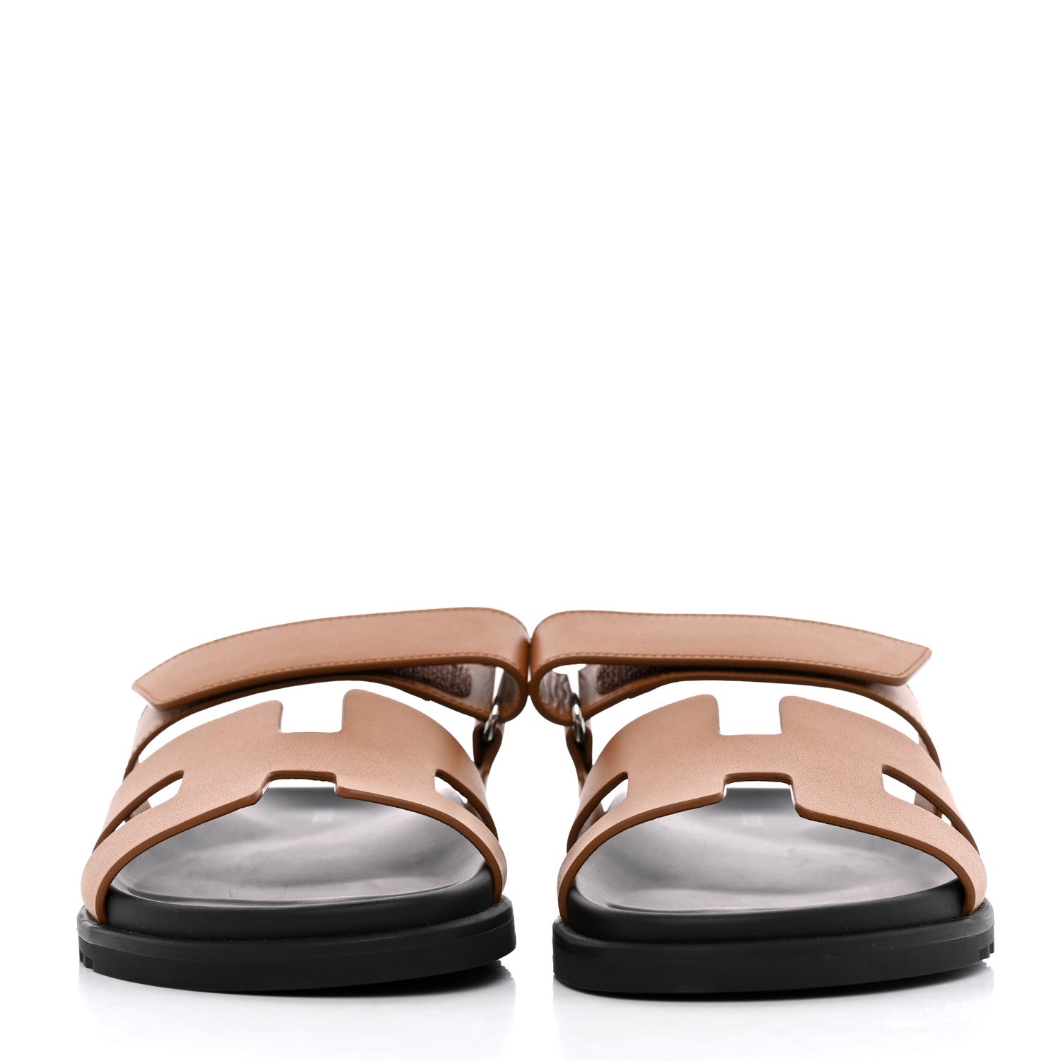 Hermes Calfskin Womens Chypre Sandals 40 Naturel 2 of 9