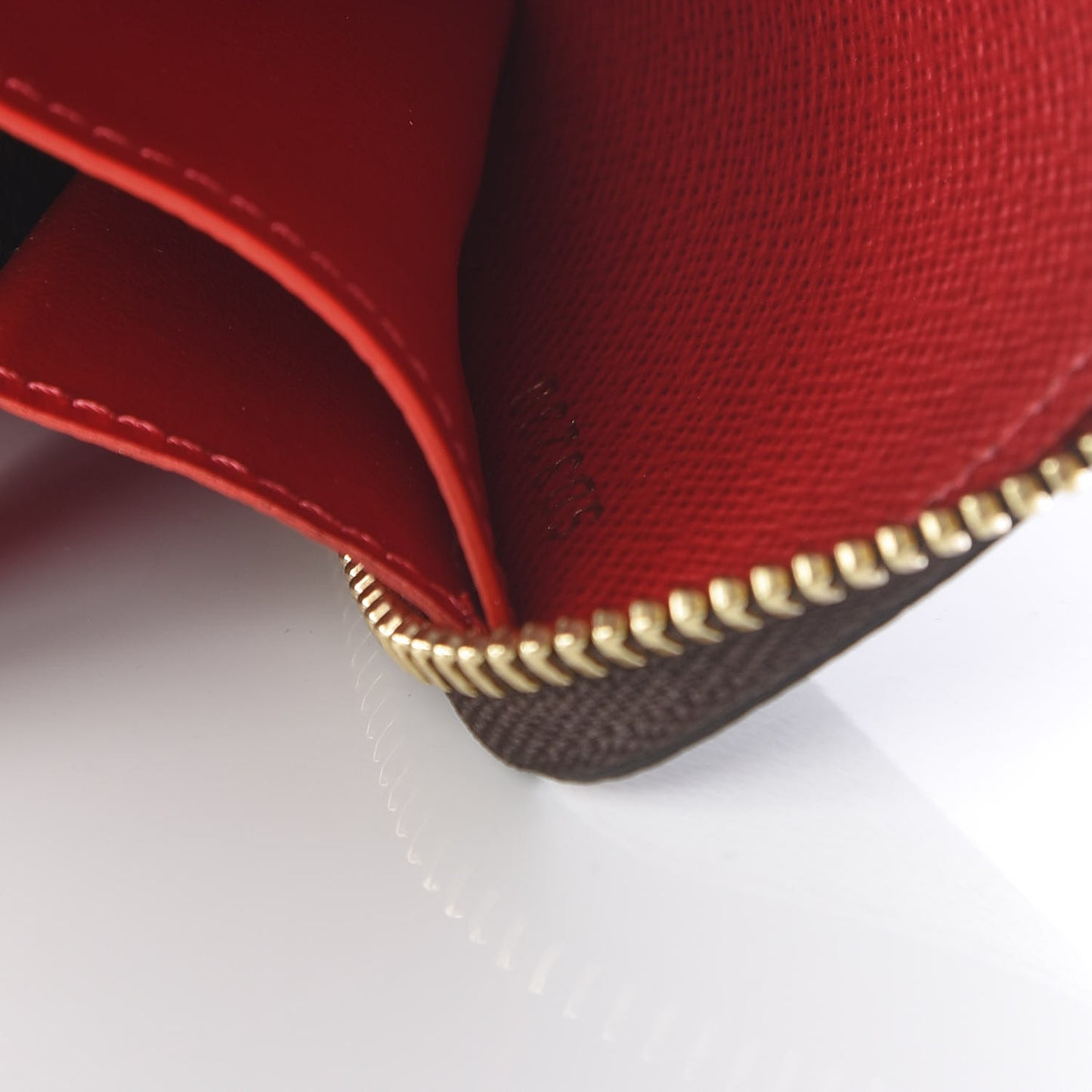 Damier Ebene Clemence Wallet Cherry