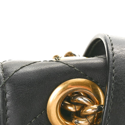 Gucci Calfskin Matelasse Medium GG Marmont Shoulder Bag Black 15 of 17