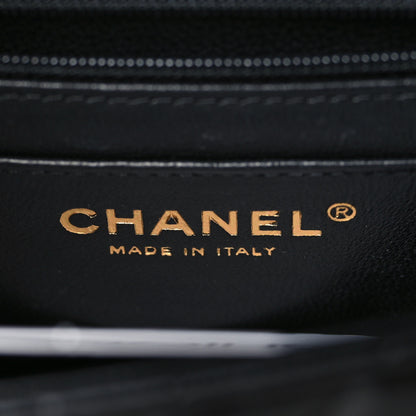 Chanel Lambskin Chevron Quilted Mini Rectangular Flap Black 6 of 9